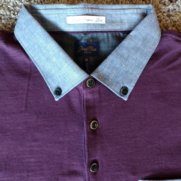 Good Man Brand Gray And Burgundy Polo Shirts NWT - Picture 5 of 7